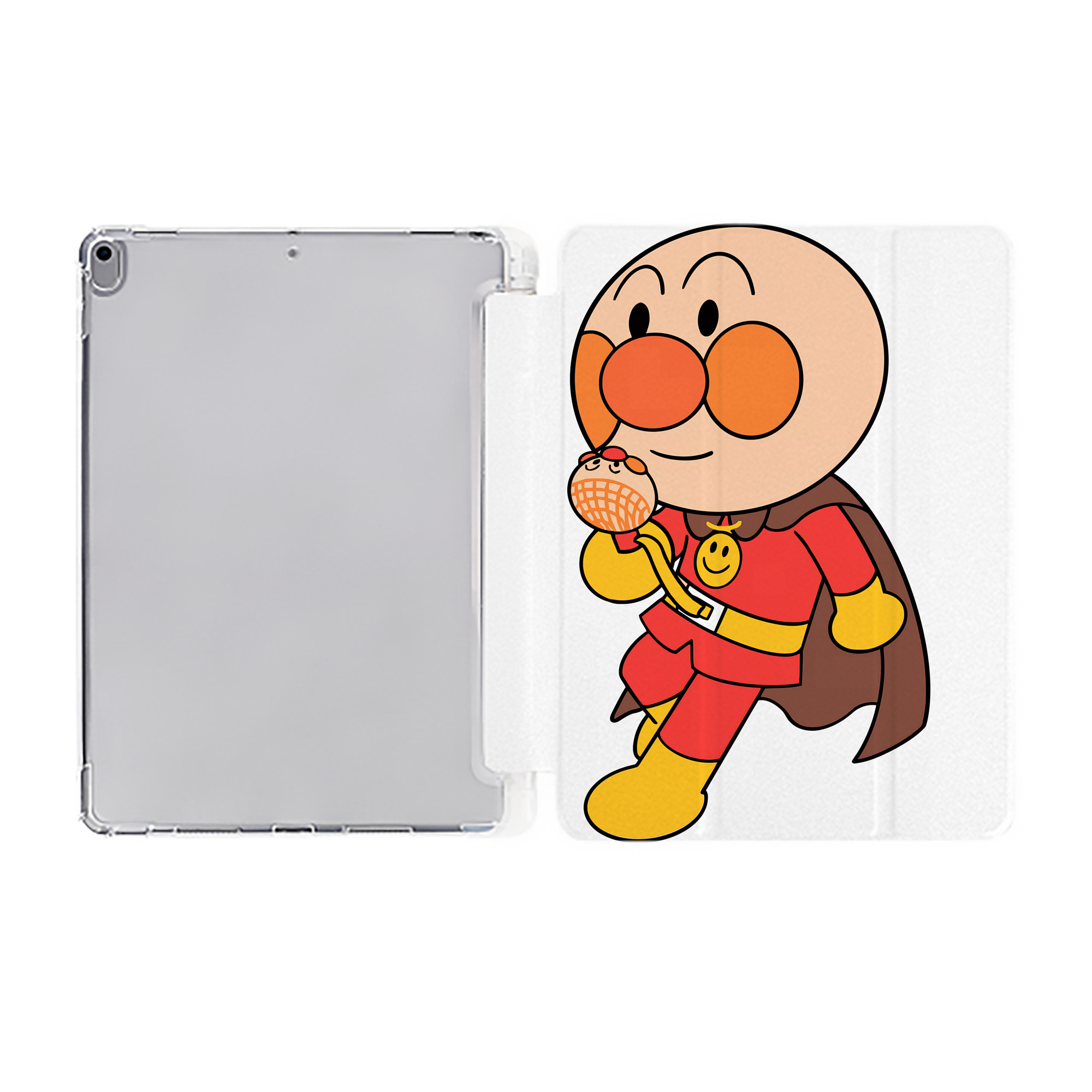 （画像用） アンパンマン Anpanman IPad ケース ペン収納付き 三つ折りスタンド PUレザー×シリコン 対応機種9.5/10.5/10.9インチ